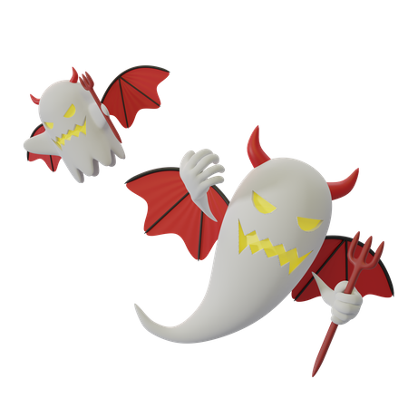 Fantasma demonio volador  3D Icon