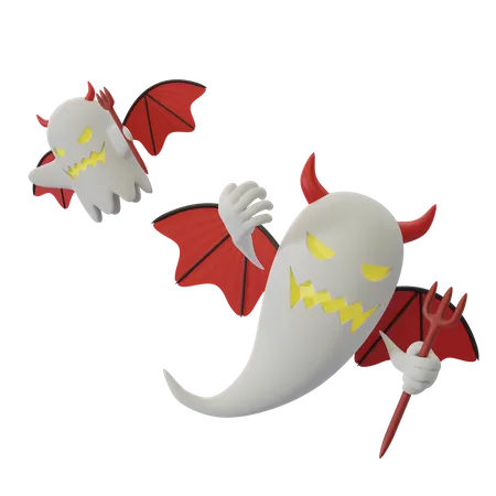 Fantasma demonio volador  3D Icon