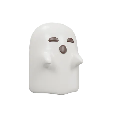 Ilustracao Do Icone 3 D Do Halloween Fantasma 3D Icon