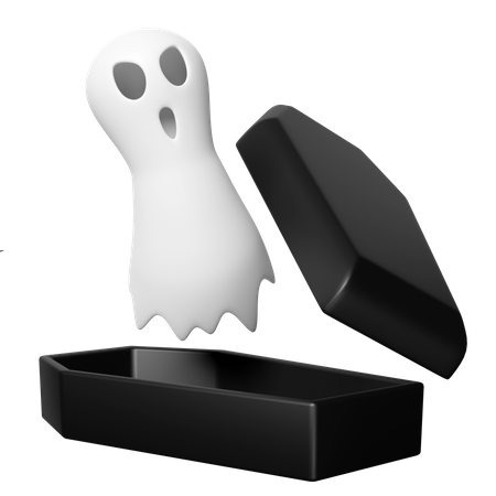 Fantasma no caixão  3D Icon
