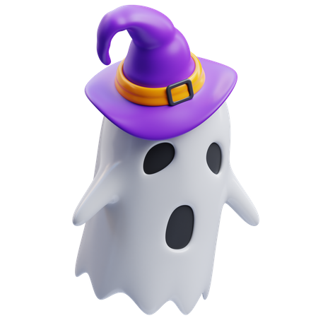 Fantasma usando um chapéu  3D Icon