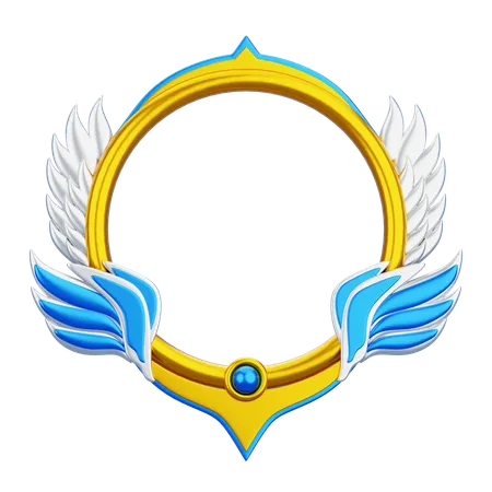 Fantasy Frame With Double Wings  3D Icon