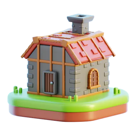 Fantasy House 3 D Illustration 3D Icon