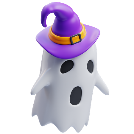 Fantôme portant un chapeau  3D Icon