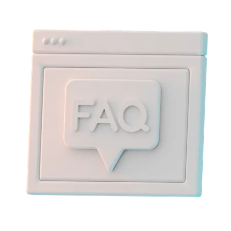 FAQ  3D Icon