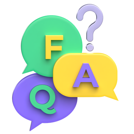 FAQ  3D Icon