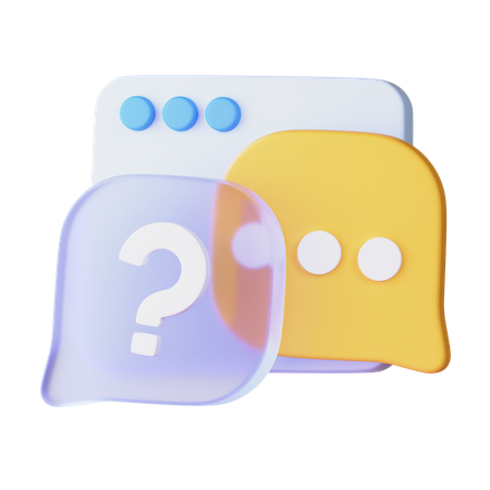 FAQ  3D Icon