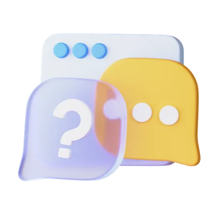 FAQ  3D Icon