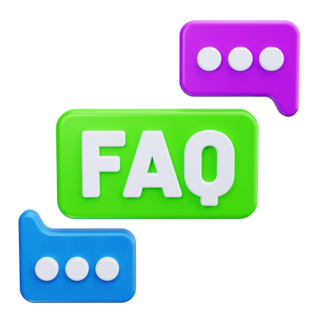 FAQ  3D Icon