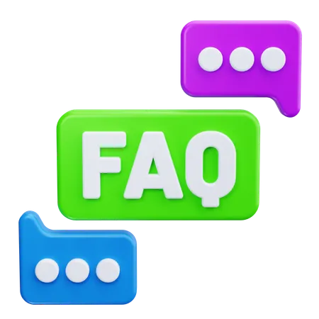 FAQ  3D Icon