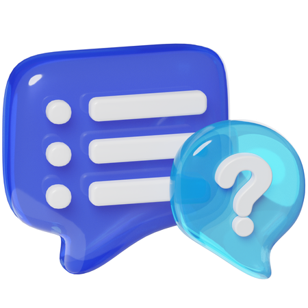 FAQ  3D Icon