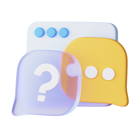 FAQ  3D Icon