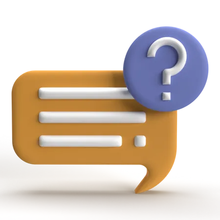 FAQ  3D Icon