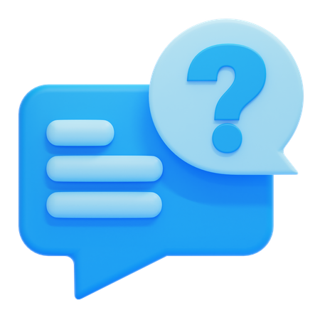 FAQ  3D Icon