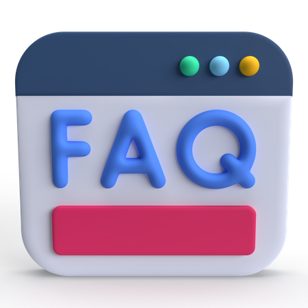 FAQ  3D Icon