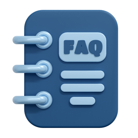 Faq book  3D Icon