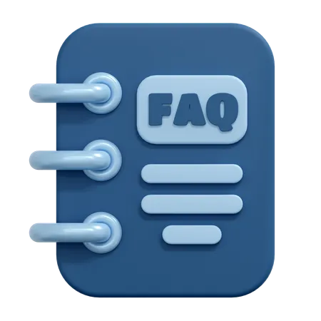 Faq book  3D Icon