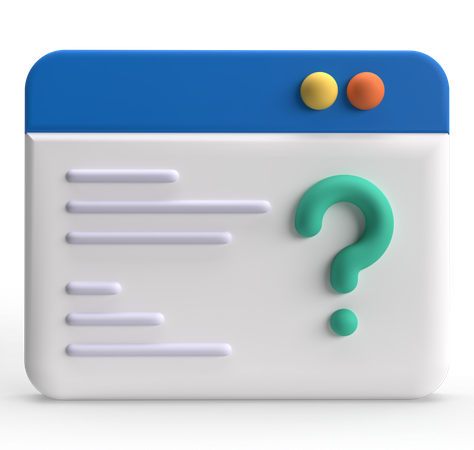 FAQ Browser  3D Icon