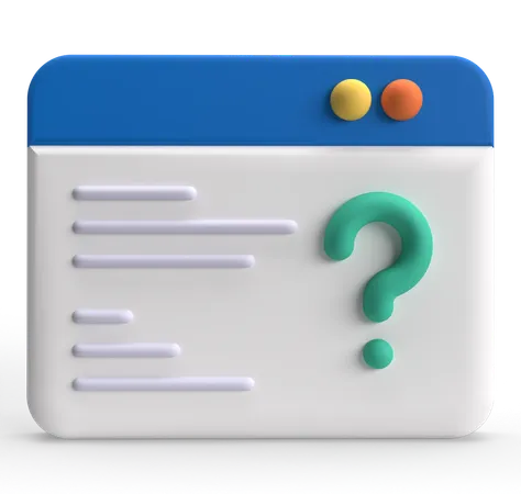 FAQ Browser  3D Icon