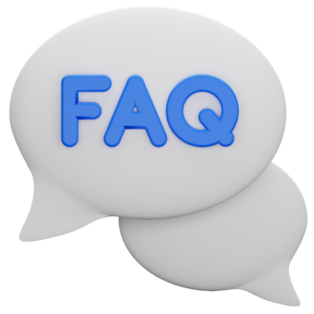 FAQ chat à bulles  3D Icon