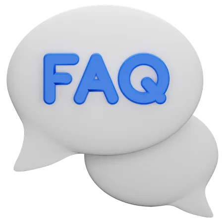 FAQ chat à bulles  3D Icon