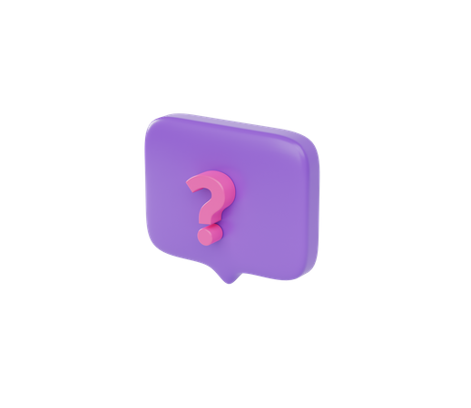 FAQ bulle de message  3D Icon