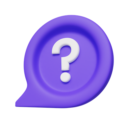 FAQ bulle de message  3D Icon