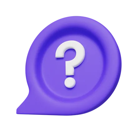 FAQ bulle de message  3D Icon