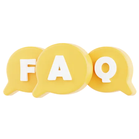 Bulle de discussion FAQ  3D Icon