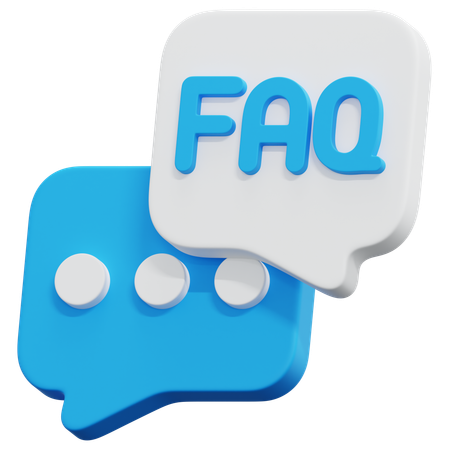 Faq Chat Bubbles  3D Icon