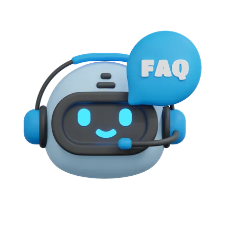 Faq Chatbot Illustration 3D Icon