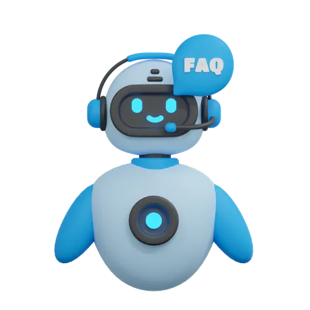 Faq Chatbot Illustration 3D Icon