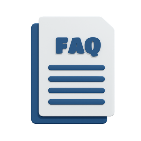 Faq document  3D Icon