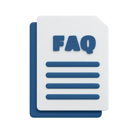 Faq document  3D Icon