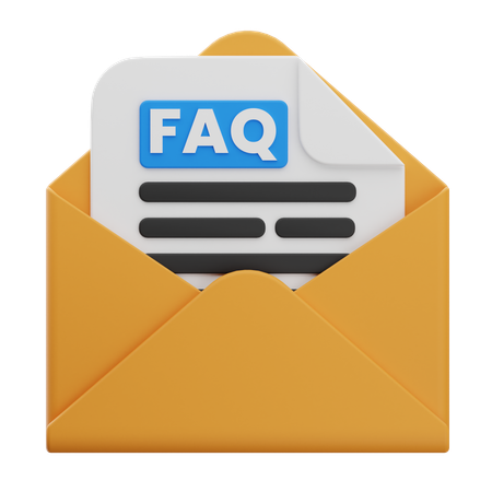E-mail de perguntas frequentes  3D Icon