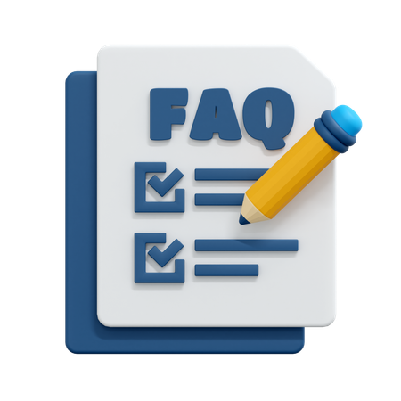 Faq form  3D Icon