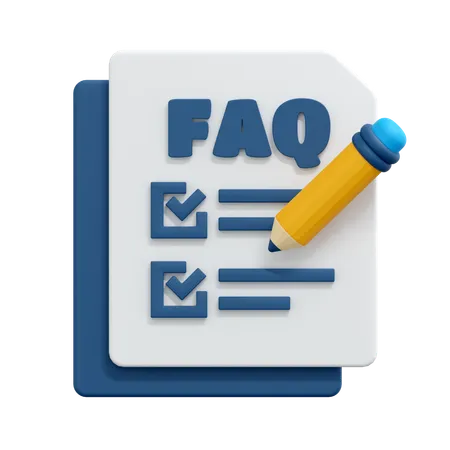 Faq form  3D Icon