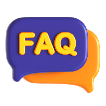 Faq frequently asked question  3D Icon