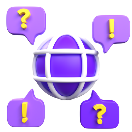 Faq Global  3D Icon