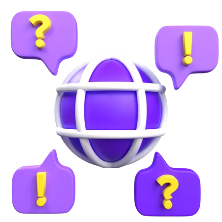 Faq Global  3D Icon