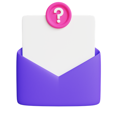 Faq Mail 3D Icon