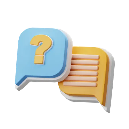 Faq Message  3D Icon