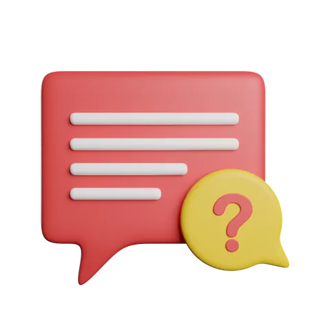 Faq Message  3D Icon