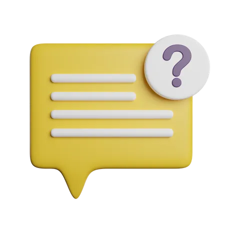 Faq Message  3D Icon