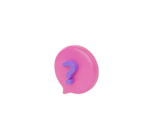 Faq Message Bubble  3D Icon