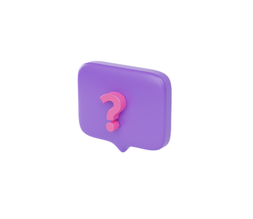 Faq Message Bubble  3D Icon