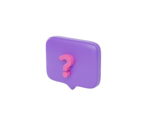 Faq Message Bubble  3D Icon