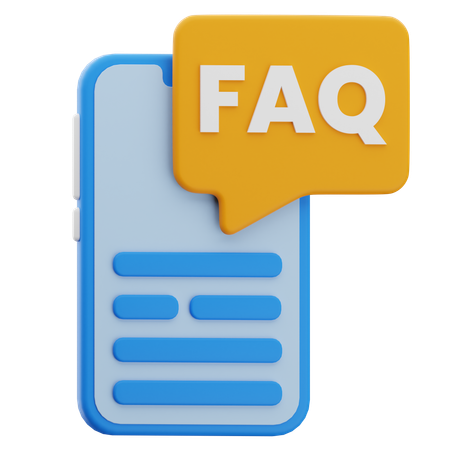 FAQ mobile  3D Icon