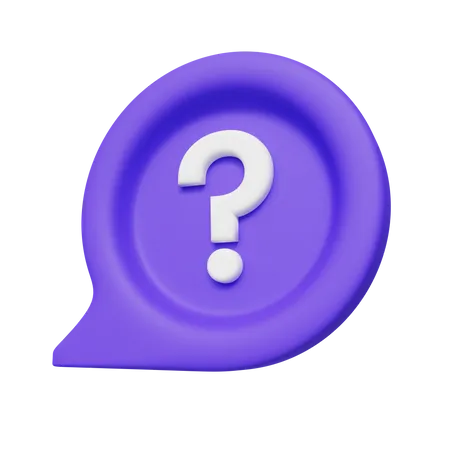 Blauer Kreis Frage Blase Chat 3 D Illustration 3D Icon