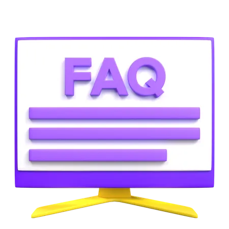 FAQ ordinateur  3D Icon